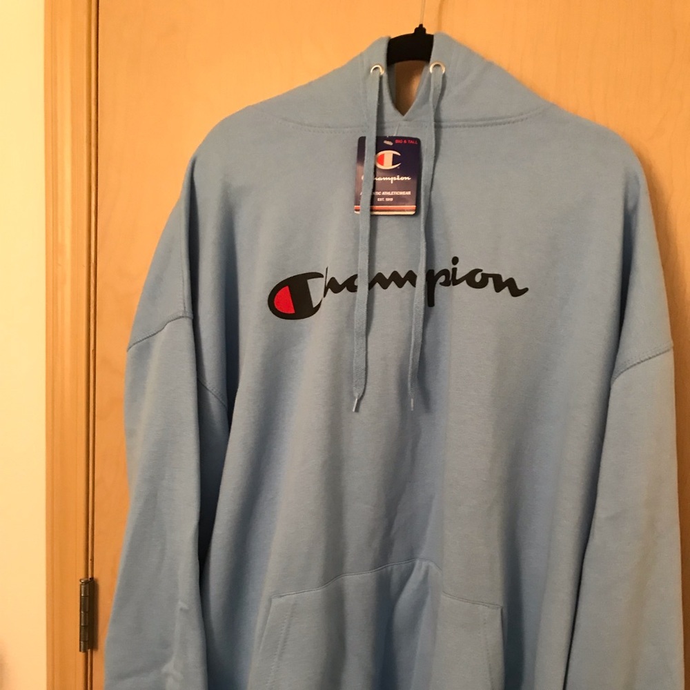 NWT Light Blue Champion Hoodie